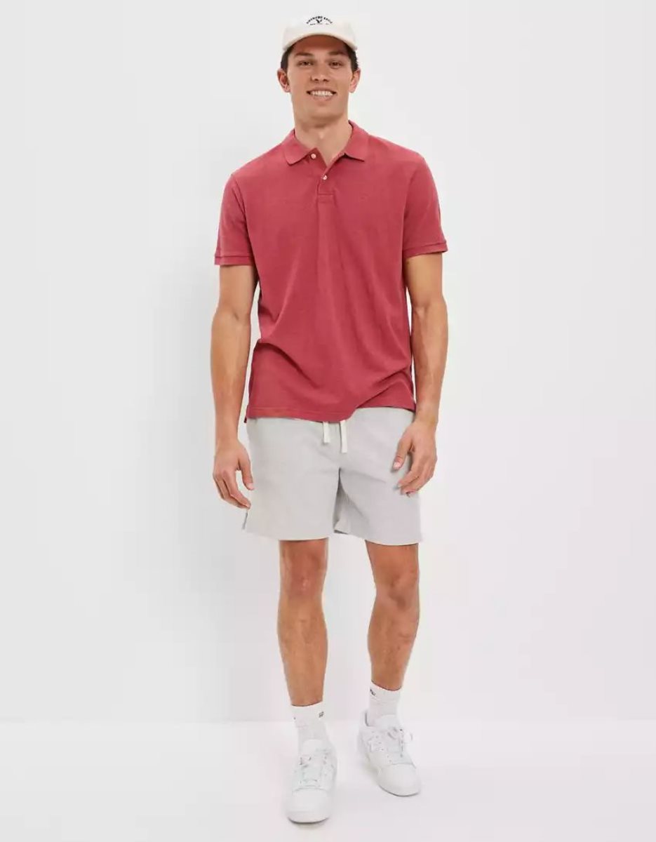 Polos American Eagle AE Super Soft Legend Pique Rouge Homme | QWF-72668264